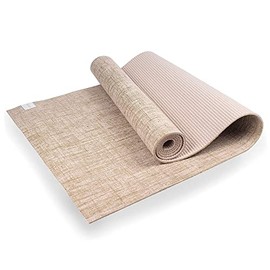 'Myga Jute Yoga Mat, High Performance Vegan Floor Exercise Mat, Eco Friendly Biodegradable Yoga Mat with PVC Backing,72'' x 24'', 0.2'' Thickness'