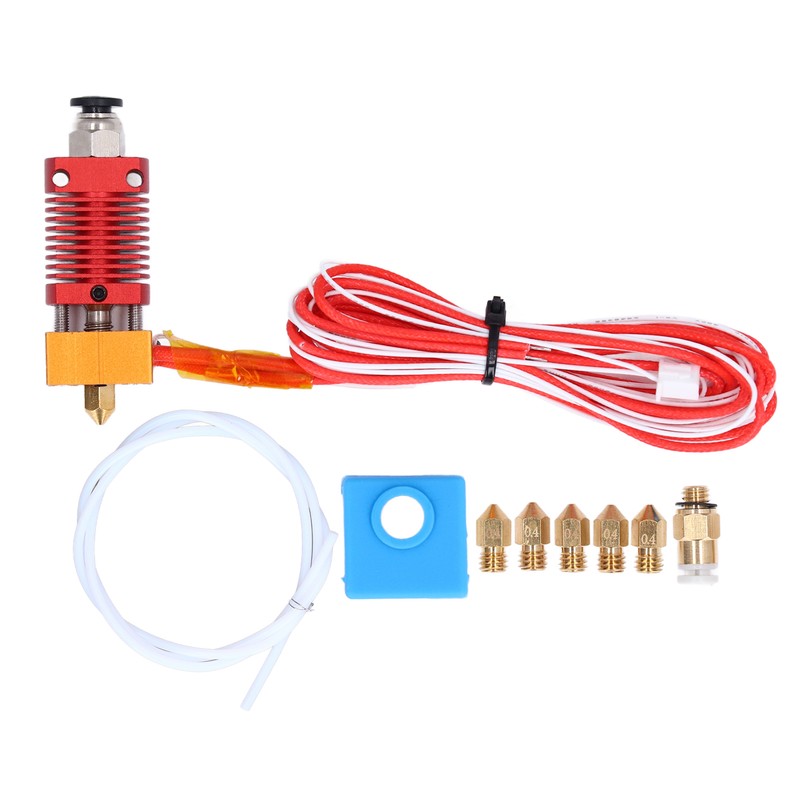 MK8 Extruder Head Remote Kit Brass Nozzles Throat Pipe Replacement