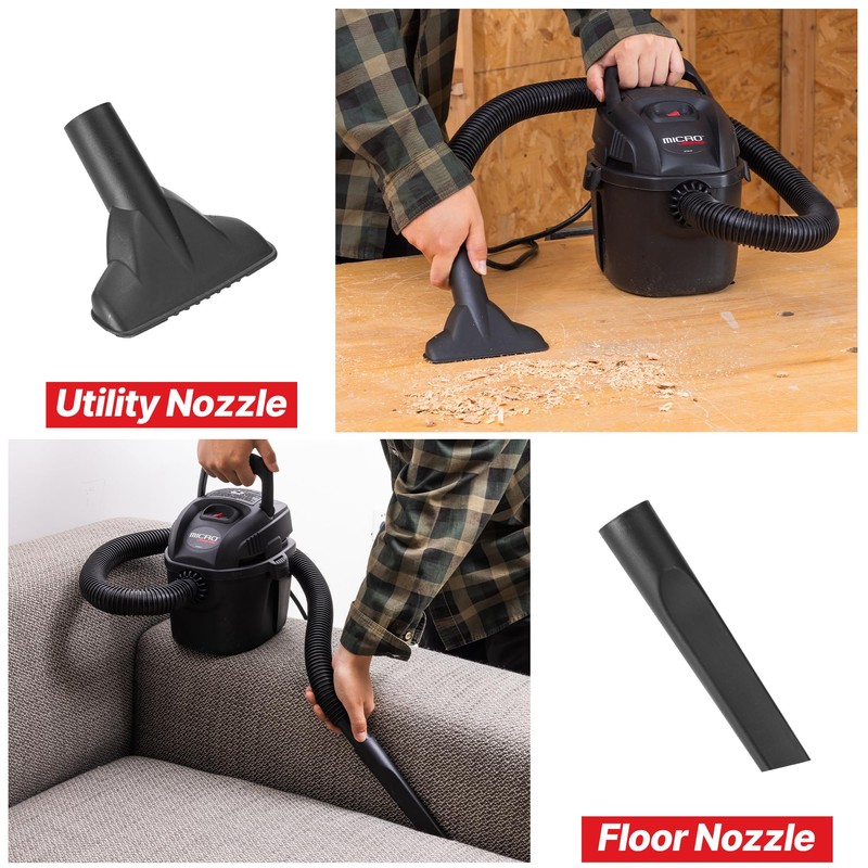 Shop-Vac 2021005 1 Gallon Micro Wet/Dry Vacuum, 1.0 Peak HP,