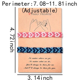 Long Distance Relationship Bracelets for Couples Bracelets for Boyfriend and Girlfriend Valentines Birthday Gifts Matching Best Friend Bracelets for 2 Matching Pinky Promise Friendship Bracelet