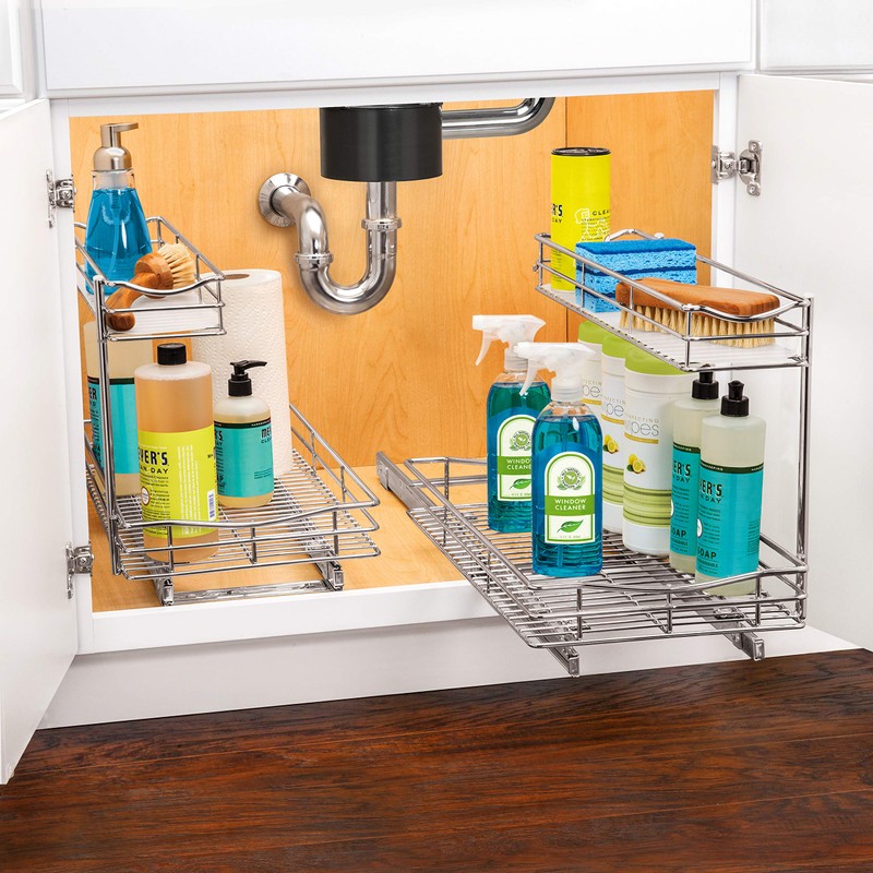 LYNK PROFESSIONAL® Pull Out Under Sink Kitchen Cabinet Organizer -