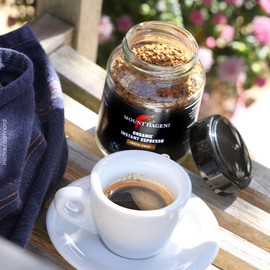 Mount Hagen Instant Espresso Coffee, Eco-friendly Organic Espresso Coffee Made From Medium Roast Arabica Beans, Freeze Dried Instant Coffee, Fair-Trade, Kosher, 1.76oz Jar