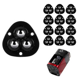 12 PCS Small Appliance Casters Wheels Sticky Swivel Pulleys Mini Self Adhesive Universal Wheel 360 Degree Rotation Storage Box Furniture Bins Bottom Trash Can Kitchen Appliances Caster (Black)