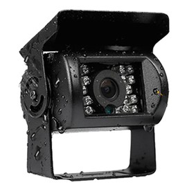 4 Pin Vehicle Backup Camera 12V-24V,18 LED IR Night Vision CCD Car Rear View Parking Reverse Camera + 4Pin Connector 20m/65ft Extension Cable for Bus Truck Camper Lorry Heavy Duty Motorhome