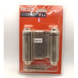 EVERBILT 14971 3 IN. SQUARE RADIUS SATIN NICKEL DOUBLE ACTION SPRING DOOR HINGE
