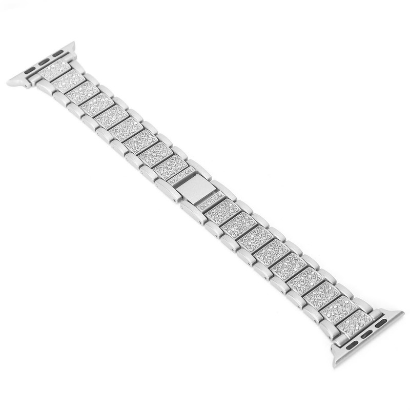 Watch Band Full Rhinestones Strap Metal Wristband Replacement Compatible for