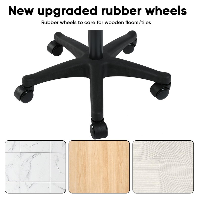 Ergonomic Adjustable Under Desk Footrest,Ottoman with Wheels