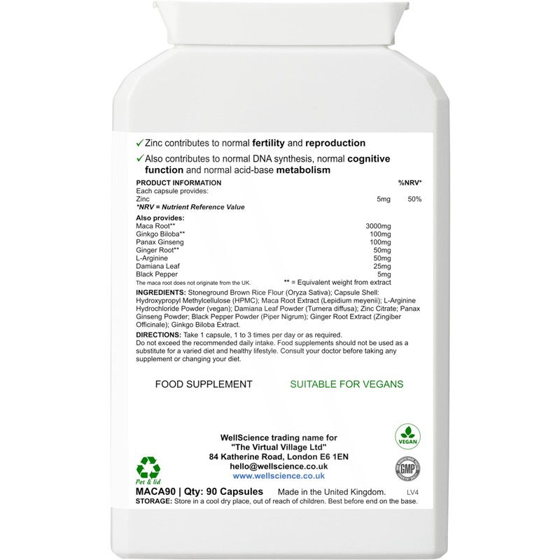 WellScience MacaBlend Supreme - Enhance Vitality, Fertility & Reproductive Health