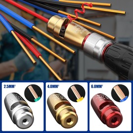 Blendixy - Wirnigpro™ Wire Stripping Tool & Wire Twisting Connector, Wiring Pro Wire Stripper, Electrician Drill Wire Stripper and Twister, Electrical Wire Twister Tool for Drill Set