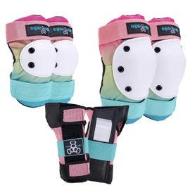 Triple Eight Saver Series Juego de Almohadillas para Orejas con Protectores de Rodillas, Coderas y muñequeras, Grande, Hielo Afeitado