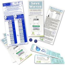 New Resources Group Toilet Find Leak Dye Tab on a Card Detection Multi-Use Test Tracer Instruction info cards with Pack 2 Blue Tablets Silent Leaks (3)