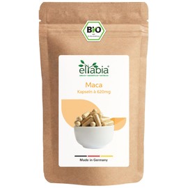 Organic Maca Capsules Pack of 200 from Peru, High Dose 3720 mg Daily Dose, Raw Food Quality, 100% Pure, No Additives, Vegan Maka Root