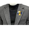 vmcoatdu Round 1 Inch Barbados Flag Pin International Travel Brooch