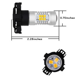 awesome_miniatures 2Pcs 5200s LED Turn Signal Light Amber Bulbs For 2010-2016 Range Rover Sport LR4