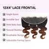 ANMETAN #1B/2/30 Ombre Body Wave Human Hair Bundles With frontal,