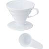 Hario VD-02W 1-Piece Plastic Coffee Plastic Dripper, White
