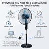 Aottop 16" Pedestal Fan with Touch Screen & LED Celsius