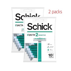 Schick Exacta2 Sensitive Disposable Razor, 10 Count (2Pack)  ( FREE SHIPPING )