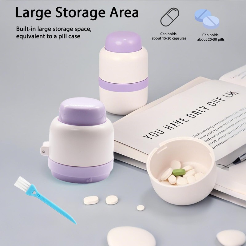 Pill Cutter, Stainless Steel Blade Pill Splitter with 1/2 &