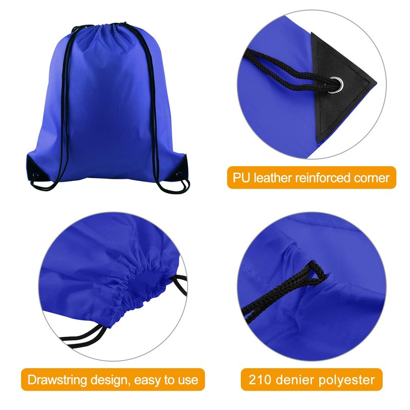 KUUQA 2 Pcs Drawstring Backpack Bags Bulk Sports Cinch Sack