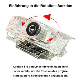 Lzmytsdklo 2Pcs Car Door LED Projector, Puddle Lights Door Light Welcome Lights Car Door Light Compatible with LS/ES/is/LX/RX/GS/GX/RC/UX Accessorie