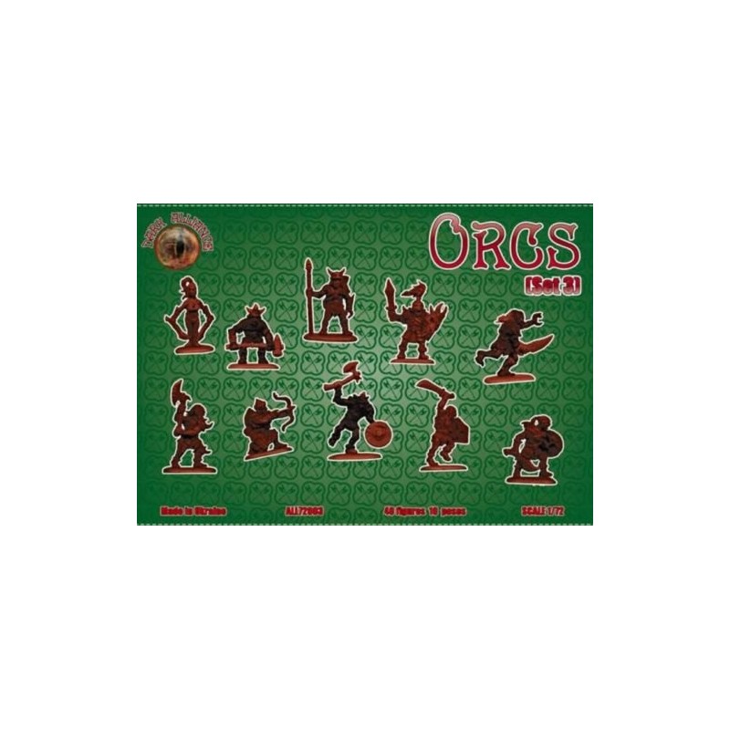 PLASTIC MODEL KIT ORCS SET 3 1/72 ALLIANCE 72003