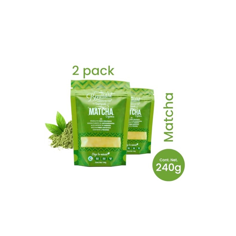 Té Matcha Orgánico Benmart 2Pack 240g - Vitalidad y Antioxidantes