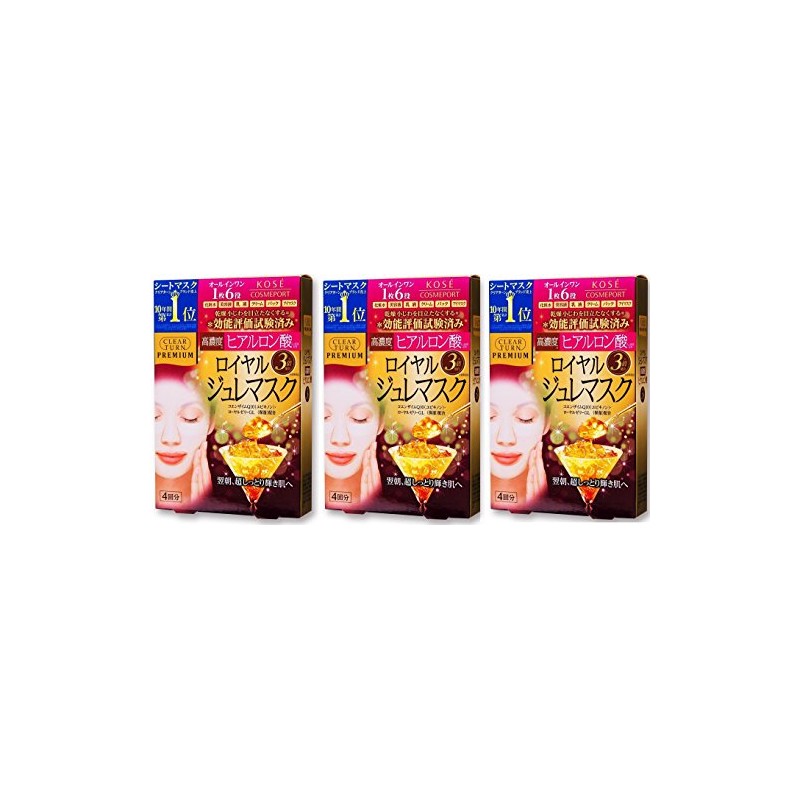 Kose ko-se- Clear Turn Premium roiyaruzyuremasuku (Hyaluronic Acid) 4 Full Set