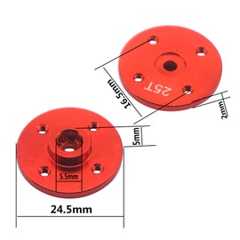 5Pack Vgoohobby Metal 25T Servo Arm Round Type Disc Steering Servo Horn Compatible with Futaba MG995 MG996R Servos RC Robot RC Scale Car Airplane