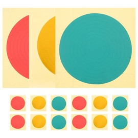 GLEAVI Pressure Gauge Label Stickers 15 Pack Red Green Yellow Adhesive Safety Decals for Industrial Pressure Range Identification 3.94 Inch Diameter