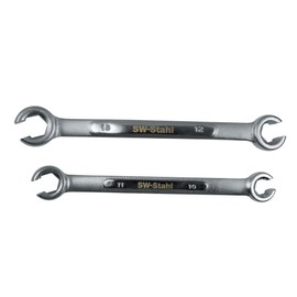 SW-Stahl 01450SB Brake Line Wrench Set of 2 I Spanner I Hexagonal Spanner Made of Chrome Vanadium Steel
