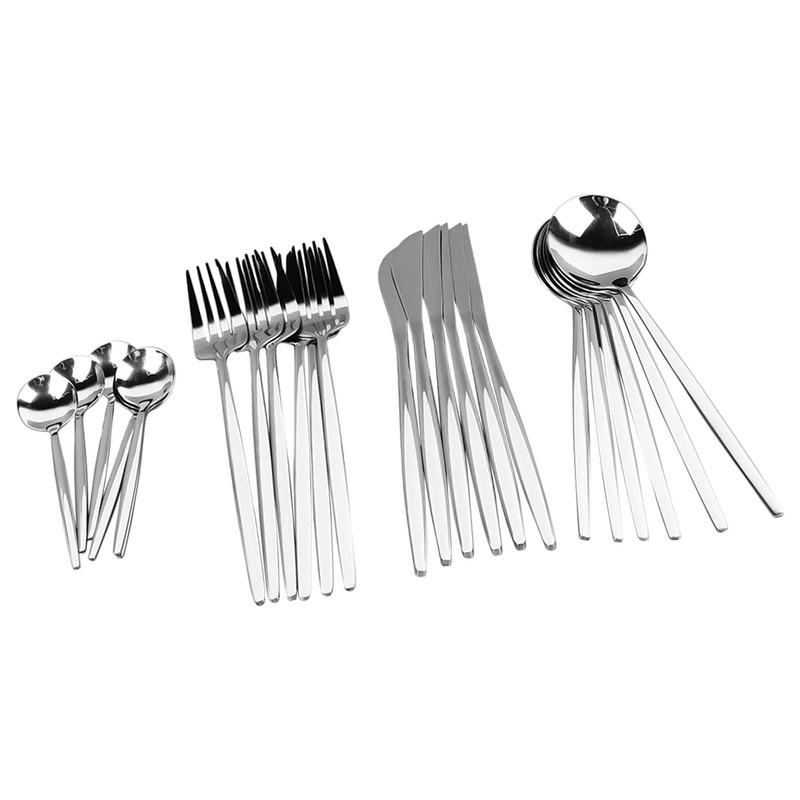 Cutlery Set Stainless Steel with 6 Dessert Spoon 6 Spoon