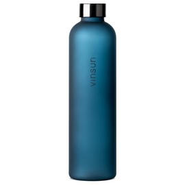 VINSUN Water Bottle 1L Blue - BPA free, Leak-proof, Reusable, Tritan - Drinks Bottle for Sports, Gym, Travel, School, Cycling, Running, Work