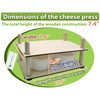 Wooden Cheese Press for Cheese Making Supplies 16 in Wooden