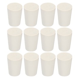 sourcing map Rubber Conical Plugs 15 mm to 20 mm Solid Test Tubes Plugs White for Lab House Pack of 12