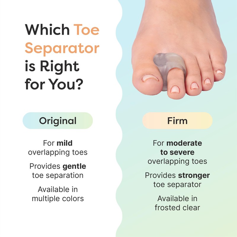 ZenToes Gel Toe Separators for Overlapping Toes, Bunions, Big Toe