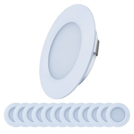 Hoysum 12 Pack 12 Volt Under Counter Lights 6400k for Boat Truck Car Van RV Ceiling Light Fixtures 12v Under Cabinet Lighting LED 300lm White