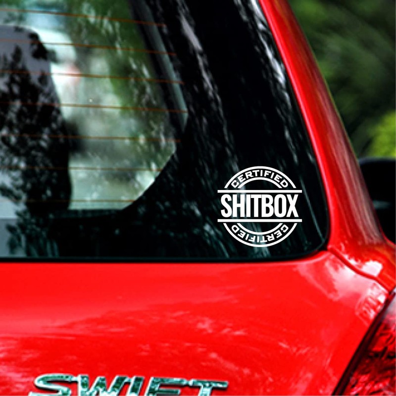 Certified Shitbox Funny Car Sticker - JDM Dub Classic Car