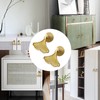 Morobor Ginkgo Leaf Shape Knob Handles, 6pcs Golden Drop Pendant