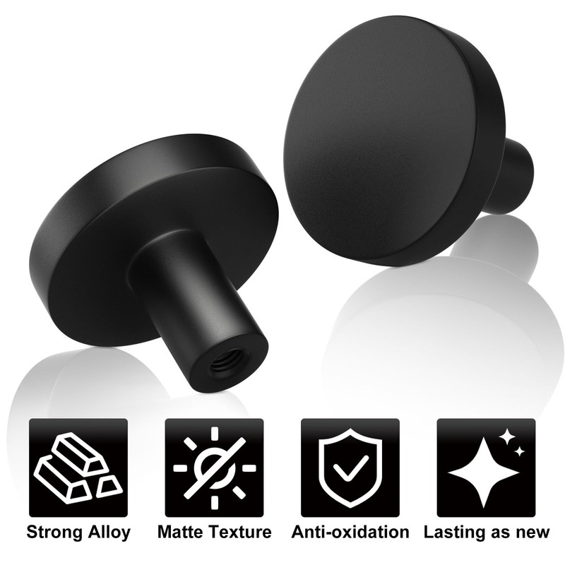 Chuner Set of 20 Metal Cabinet Knobs, with 20 Short