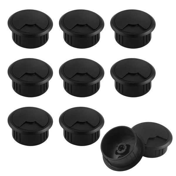 9 Pcs Cable Grommet Desk, Black Schreibtisch Grommet Kabel, Plastic