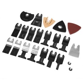 Oscillating Saw Blades, Universal Saw Accessories Saw Blades Kit, Oscillating Multi Tool Blades 26Pcs for Metal Plastics Wood