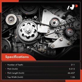 A-Premium Engine Timing Belt Compatible with Toyota & Lexus Cars - Camry 1994-2006, Highlander 2001-2010, Sienna 1998-2006, Avalon 1995-2004, Solara, RX300, RX330, RX400h, ES300, ES330-3.0L 3.3L