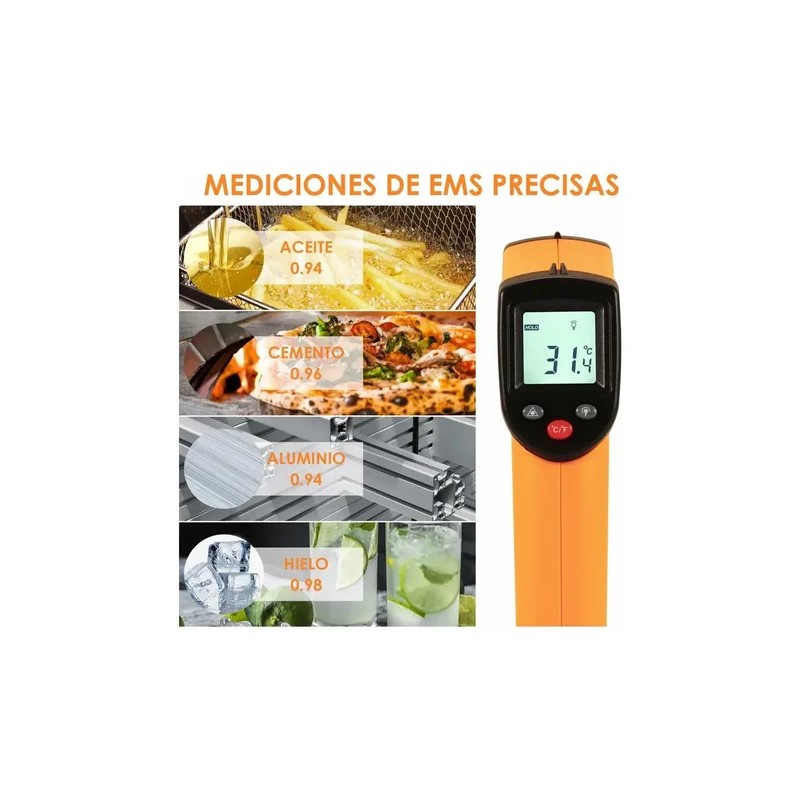 Termometro Digital Infrarrojo Ambiental Industrial -50-400°c