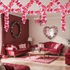 Riceshoot 131.23 ft Valentine's Day Tinsel Garland Metallic Heart Hanging