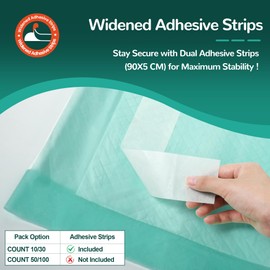 MILDPLUS Disposable Bed Pads with Adhesive Strips – 36''x36'' Extra Large, 30 Count | Heavy Duty (115g) Incontinence Pads for Adults, Seniors & Kids | Waterproof Underpads, Puppy Pads, Chucks Pads
