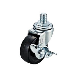 yu-ei Threaded Caster Small with Free Car 65 Diameter Hard Rubber Wheel P1 X 25