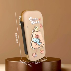 Juvanovo Capybara Pencil Case, Capybara 3D Pencil Case, Capybara Pencil Pouch, Large Capacity Capybara Stationery Bag, Capybara Pencil Bag with Zipper, School Supplies for Boys and Girls