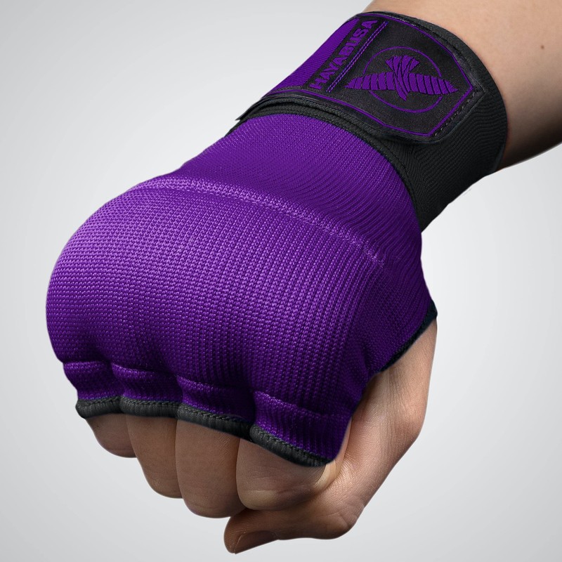 Hayabusa Quick Gel Boxing Hand Wrap Gloves - Purple/Black, Medium