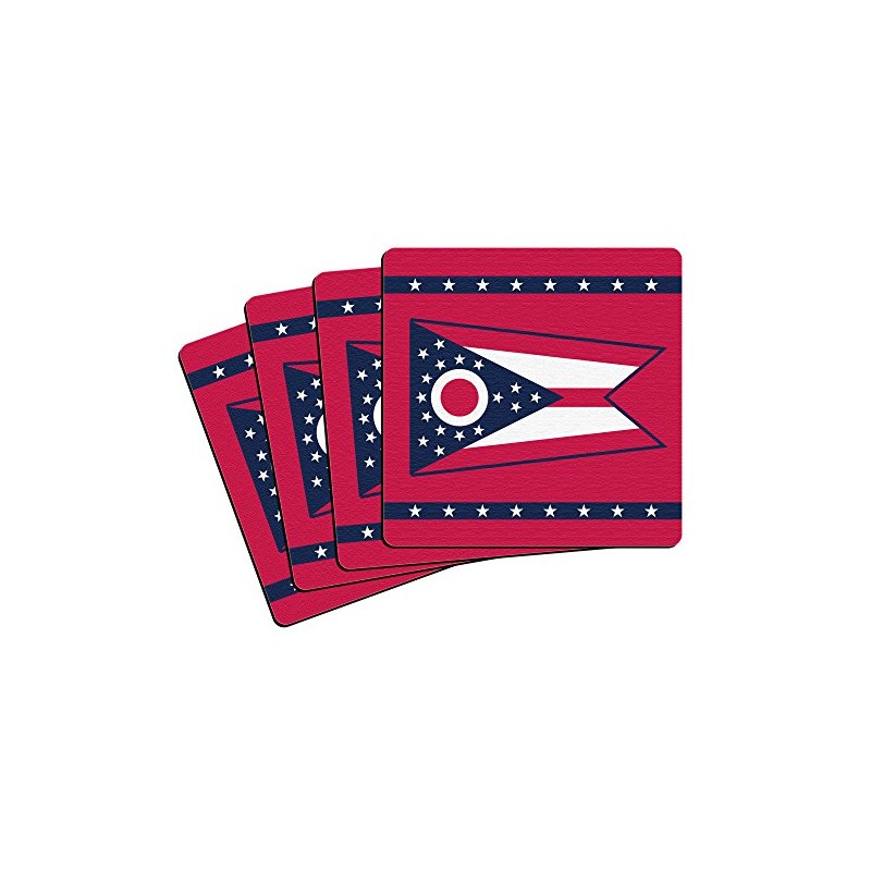 Boelter Brands Ohio State Flag Neoprene Coasters, 4-Pack